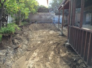 Patio Cover Footings -- Before.