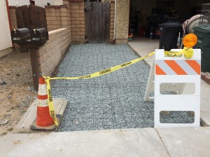 Left driveway apron all ready for the pour.