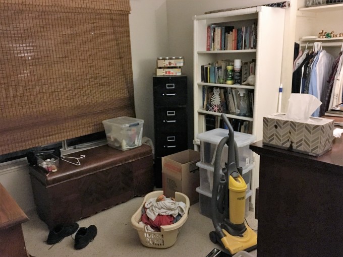 Bedroom #2, all packed in. I guess we still have some clutter. Alas, that is part of our lifestyle, so best to learn to live with it!